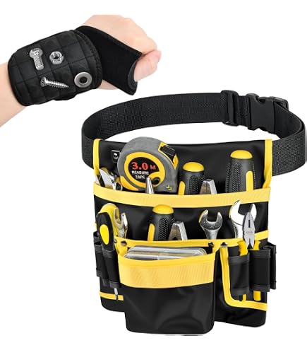 Cintura Portaattrezzi Professionale Regolabile - Multitasche Per Falegnami, Idraulici, Elettricisti E Giardinaggio