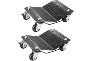 VEVOR Carrello Sposta Auto Moto Sottoruote 2 Pezzi Carico Singolo 700kg Carico Max. Totale 1400 kg, Pedana Carrello Sposta Auto Ausilio di Manovra Posizionatore per Veicoli Ruote Adattabile 0-30,5 cm