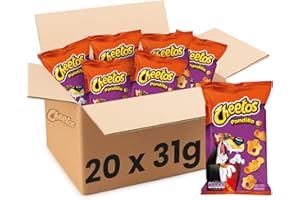 PEPSICO CHEETOS Cheetos Pandilla - Snack Crujiente Frito con Sabor a Queso, Pack de 20 Bolsas del Delicioso e Irresistible Aperitivo de Patata de los Fantasmas Más Divertidos, Total: 20 x 31g = 620 g