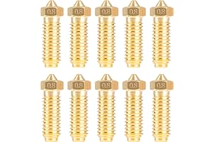 IdeaFormer 10 boquillas de latón de 0,8 mm para Anycubic Kobra 3/Kobra 3 Combo/Kobra S1/Kobra S1 Combo, extrusora de impresora 3D Hotend Brass Nozzle para Kobra 3 Accesorios
