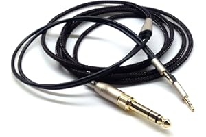 ABLET Replacement audio Cable Compatible with Hifiman HE400S, HE-400i（2.5mm Plug Version）, HE560, HE-350, HE1000 Headphone 3.5mm and 6.35mm to Dual 2.5mm Jack Male Cord 1.5m/4.9ft