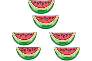 AOKWAWALIY Broche En Émail Pastèque: 6 Pièces Broche Pastèque Fruits Mignons Corsage Col Badge Écharpes Châle Épingles De Pour Vêtements Sacs À Vestes Chapeaux