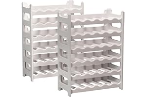 ARTECSIS Cantinetta Portabottiglie in Plastica Modulare 72 Bottiglie Grigio Granito