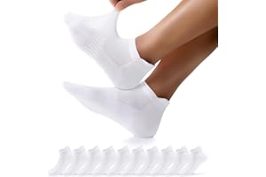 TUUHAW Trainer Socks 10 Pairs Anti Blister Ankle Socks Made of Breathable Cotton for Sports for Men Women