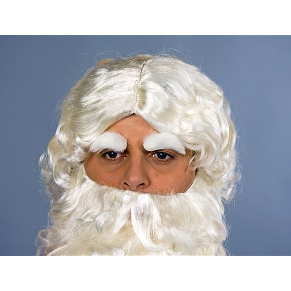 Weihnachtsmann-Kostüm-Set 5-teilig – Mit Bart, Perücke, Mütze, Brille & Handschuhen