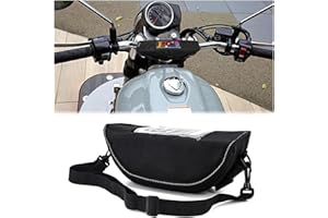 QIBOZNG Motorcycle Handlebar Bag for HO&NDA GB350S GB350 Motorcycle Accessories Waterproof and Dustproof Handlebar Storage Bag Navigation Bag (Black No Logo)