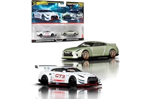 Hot Wheels Premium Car Culture, Pack con Dos vehículos a Escala 1:64, Parejas únicas, neumáticos Real Riders™, chasis Metal/Metal, Juguete para coleccionistas, JBL05