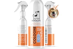 DOGSLIFE Baby Powder Dog Cologne | Replenishes, Deodorises & Conditions Coats | 2-in-1 Cologne & Conditioner | Natural Lasting Cologne For Dogs | 250ml Perfume Spray For Dogs & Puppies