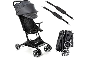 Passeggino leggero 25 kg portata ZANCLEM - Reclinabile Super Accessoriato con Chiusura Ombrello| Passeggino compatto con Cintura 5 Punti e Freno a Pedale - passeggino da viaggio aereo