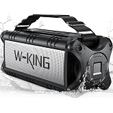 W-KING 90W Max Bluetooth Hoparl&ouml;r, IPX6 Su Ge&ccedil;irmez Taşınabilir Kablosuz Bluetooth Hoparl&ouml;r, 50W Derin Bas Y&uuml;ksek A&ccedil;ık Hoparl
