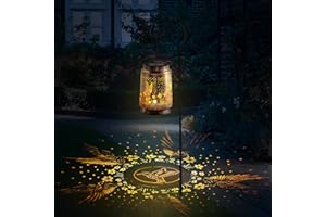 Suewidfay Hanging Solar Lights Outdoor Garden, Metal Waterproof Solar Lanterns, Hummingbird Garden Lanterns Solar Powered, Birthday Gifts for Women Mum Mothers Day (with Bracket)