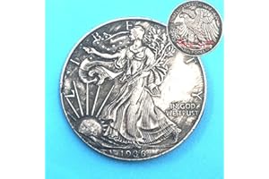 FKaiYin Walking Liberty ​ Old Coin-1936 - Moneda de níquel de medio dólar Morgan Dollar moneda - Moneda conmemorativa estadounidense regalo para papá/amigo/marido experiencia futura