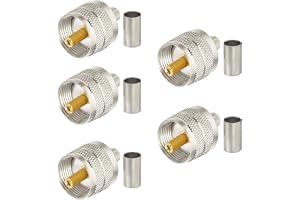 Superbat PL259 UHF-kontaktadapter | löd/Krimpp koaxialkontakt | för LMR240/RG8X/RG59