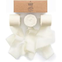Ruban Mousseline Clair Nude 5 Cm X 13,7 M - Lot De 3 Rouleaux Pour Emballage Cadeau, Mariage Et Décoration