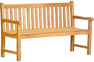 ‎KAI WIECHMANN Kai Wiechmann Teak Gartenbank 150 cm Holzbank massiv 3-Sitzer