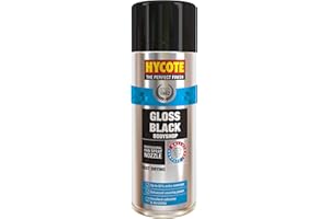 Hycote Bodyshop Vernice Spray per Auto ad Asciugatura Rapida, Nero Lucido, 400 ml
