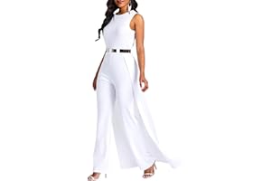 VERWIN Patchwork Overlay Embellished Plain Women's Jumpsuit High-Waist Woman Romper