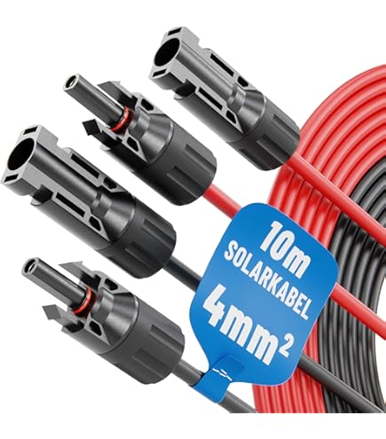 Solkabel Fu00f6rlu00e4ngning 10 M 6 Mmu00b2, 1 500 V Solkabel Fu00f6rlu00e4ngningskabel, Solcellskabel Solkontakt, IP68 Vattentu00e4t Kontakt (10 M 10 AWG Solkabel Fu00f6rlu00e4ngning 10 M 6 Mmu00b2, 1 500 V Solkabel Fu00f6rlu00e4ngningskabel, Solcellskabel Solkontakt, IP68 Vattentu00e4t Kontakt (10 M 10 AWG