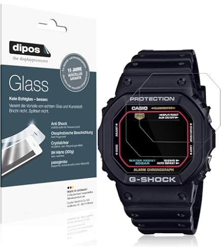 Zshion - Pellicola protettiva per schermo Casio PRG-600/650, durezza 9H, in vetro temperato, per Casio PRG600/650, con anti-impronte, trasparente senza bolle (2 pezzi