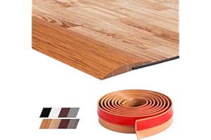 MAGOSIS 2M Self-Adhesive Floor Transition Strips Carpet Trim Strong Adhesive, Ideal for Carpet, Laminate, and Tile Thresholds, Doorways, and Edging (Supports 3–6mm Height Difference, Yellow Wood Grain)