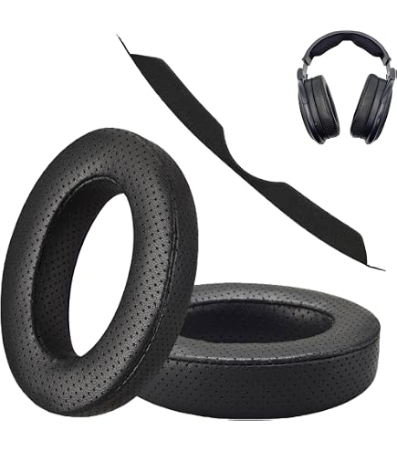 1 Paar Schwarze Velours-Kopfhörer-Ohrpolster Mit Memory-Schaum | Passend Für Sennheiser HD600, HD650 & Mehr