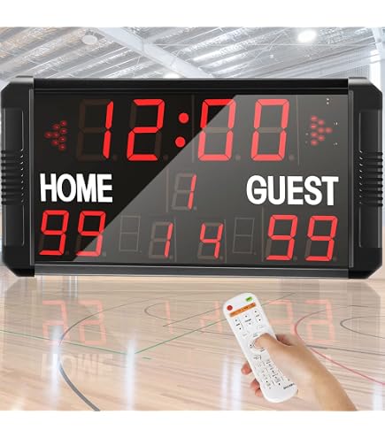 Produktbild von Fernbedienung Anzeigetafel Topiky Elektronische Anzeigetafel - LED Punktezähler Mit Fernbedienung Für Sport Basketball Fußball Anzeige