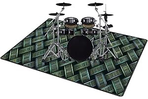QQDD Drum-Teppich Schlagzeugteppich Schallschutz Teppich Schallschutzmatte rutschfeste Trommelmatte für E Drum Schlagzeug Elektronisch Snare Teppich Snare Drum Rug Schalldicht Teppiche (80CM - 200CM)