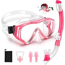 Kit Plongée HIKOTEY Adulte – Masque Panoramique 180°, Tuba Sec, Silicone Liquide, étanche Jusqu'à 30m