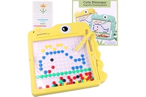 KIDSFUN Tavola da Disegno Magnetica , Lavagnetta Magnetica Bambini, 2 Penne Magnetiche Forti e Perline Colorate, Giocattoli montessori, Giocattoli da viaggio, Regali di Compleanno per Bambini 3 4 5 6 anni