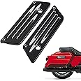 Amazicha Black Anodized Billet Hard Saddlebag Bags Latch Cover for Harley-Davidson Touring 1993-2013 Black Latch Cover 02
