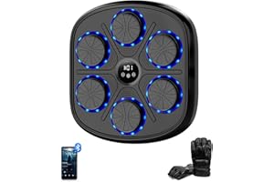BUBA Macchina Da Boxe Musicale - Macchina Da Boxe Con Connessione Bluetooth Intelligente - Attrezzatura Per L'Allenamento Di Boxe - Bersaglio Da Boxe Intelligente Da Parete - Gioco Di Boxe Per Bambini/Adul