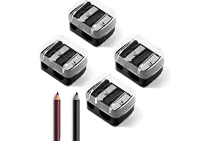 YUEJIESELECTED 4 temperamatite per Sharpen, piccolo temperamatite con lattina, temperamatite universale per bambini, per matite spesse e sottili per matite kayal, matita per sopracciglia, eyeliner