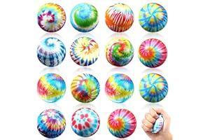 LOEPENLE Pelotas Deportivas Antiestrés - 15 Mini Bolas de Espuma para Aliviar el Estrés, Juguetes para Apretar, Pelota Antiestres para Adultos y Mano
