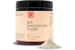 ‎QUINTESSENCE WISSEN, WAS GUT TUT. Quintessence Akazienfaser Pulver Bio 360g – Vegan & ohne Zusatzstoffe, Akazienfasern mit 80%-igem Ballaststoffanteil, Sehr gut löslich, Produziert in Österreich, studienbasierter Markenrohstoff
