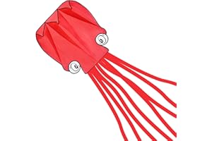 SYNCFUN HuSYNCFUN Huge Rainbow Soft Octopus Kite for Kids and Audlts Large Kite with Long Tail 328ft Line, Giant Beach Kites for Outdoor Game and Beach Trip