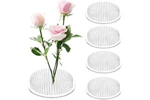 JYNXOR 4 Pcs Ikebana Ranas De Flores Redondas De Plástico Con 3 Ventosas, Soporte Para Arreglos Florales Fijo Herramienta Base De Púas Para Flores Adecuado Para Salón De Té,Floristería,Hogar