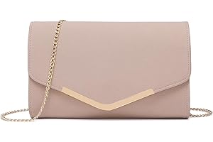 Miss Lulu bolso de mano de mujer con Cadena Elegante, Bolso Clutch Fiesta Noche - Ideal para Cócteles, Citas Románticas y Eventos de Noche