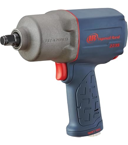 Ingersoll Rand 2145QiMAX 3/4" Drive Air Impact Wrench – Quiet Technology, 1,350 Ft-lbs Powerful Reverse Torque Output, 7 Vane Motor, Steel Hammer Case, Gray