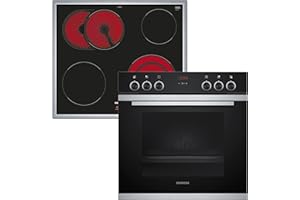 Siemens EQ211KB10 iQ300 Herd-Glaskeramik-Kochfeld-Kombination (herdgesteuert), Schnellaufheizung, 3D-Heißluft Plus Backen auf