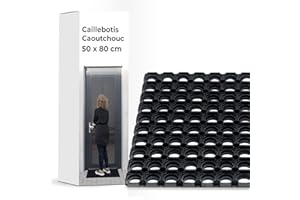 Vivol Caillebotis Caoutchouc 50x80cm - Un Tapis pour l'intérieur et l'extérieur - Paillasson Exterieur Entree en Caoutchouc - Tapis Caoutchouc à usages Multiples