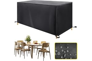 HYFBH Outdoor Garden Furniture Covers Waterproof 130x70x95cm/LxWxH Heavy Duty Oxford Fabric Garden Furniture Covers Patio Furniture Cover for outside Rectangular Table and Chair Rattan Furniture Set