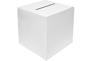 Storm&Lighthouse 30cm x 30cm x 30cm White Wedding Card Mailbox Flat Packed Art Box Card Box for Party and Wedding Reception