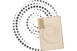 NAKLEO Pochoir pour Peinture Murale Grand Format 43x64cm, Modèle en Plastique et Réutilisable, Géométrique Tordu Spirale, DIY Bricolage Artisanat Décoration a Peindre, Bois Tissu Mueble