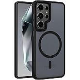 Teknoft Samsung Galaxy S24 Ultra i&ccedil;in MattPro Serisi Magsafe ile Uyumlu Ultra G&uuml;&ccedil;l&uuml; Yumuşak Silikon Darbeye Dayanıklı Mat Kıl