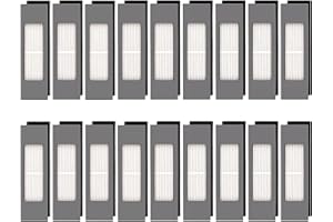 CHAIN PEAK (18 Pezzi) Filtro HEPA per Robot Aspirapolvere Ecovacs DEEBOT OZMO 920 950 T8 AIVI Max T9 T5 N5 N7 N8+ N8 Pro Plus DX55 DX93 DJ65, Kit Filtro per Robot Aspirapolvere, Parti di Ricambio 18 Filtri