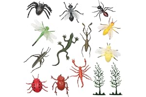 Yeefunjoy 14PCS Insectos e Insectos de plástico para niños, Figuras de Insectos Juguete, Bichos Realistas de Plástico para Niños Juguetes Educativos Regalo para Fiesta Temática Halloween Cumpleaños
