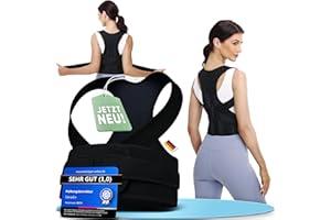 GERADIX Haltungskorrektur Damen Herren Rückenstützgürtel Haltung Korrektur Gurt Back Posture Corrector Verstelbare Haltungstrainer Rückengurt für Schulter Nacken + Ebook Leitfaden (S/M)