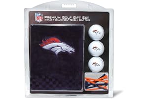 Team Golf NFL Gift Set Embroidered Golf Towel, 3 Golf Balls and 14 Golf Tees 2.5" Regulation, Tri-Fold Towel 16" x 22" & 100% Cotton