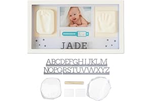 TENDRE NUAGE Kit Empreinte Main Pied Bébé Moulage Argile Cadre Photo OFFERT|Cadeau Naissance unique Nouveau-Né Fille Garçon Personnalisé Original Pour Maman & Futurs Parents|Idéal Baby Shower|Souvenir Inoubliable