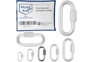 NIETFULLTHINGS Złącze śrubowe ze stali nierdzewnej V4A 3-12 mm grubość materiału różne liczby sztuk